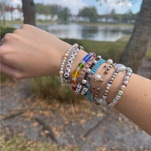 Glass Colorful Bead Bracelet